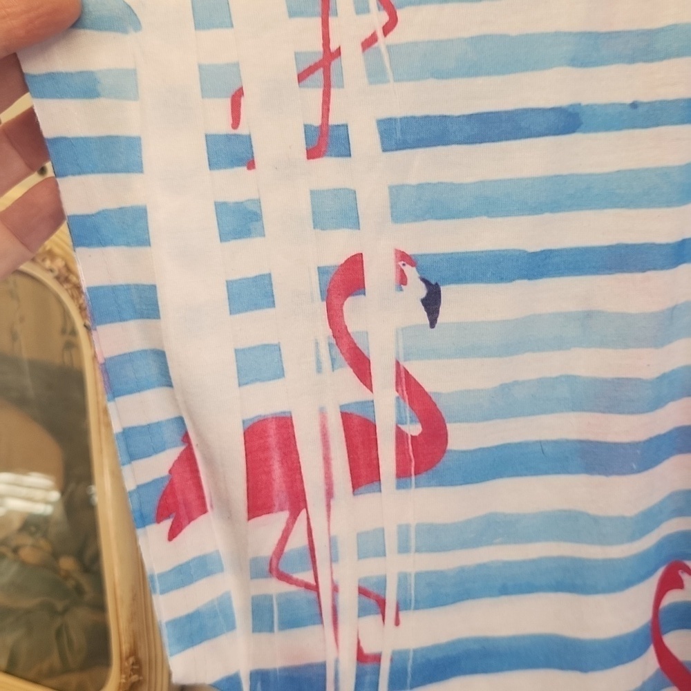 BiBi women's size large flamingo short sleeve top - Picture 4 of 6